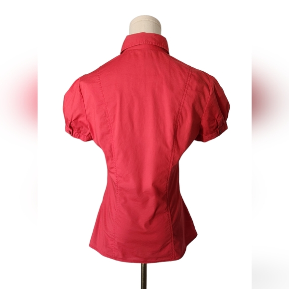 Benneton Bright Coral Blouse - Picture 2 of 8